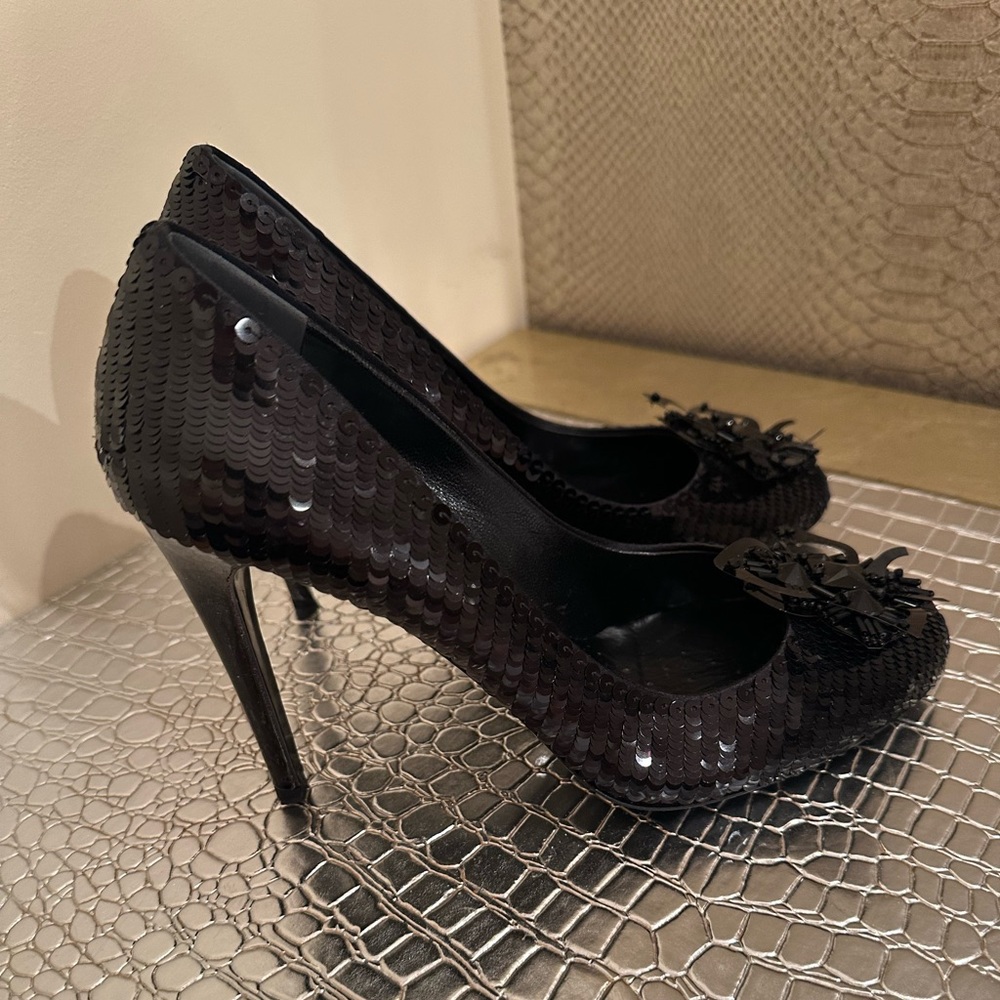 Miu Miu sequin black pumps size 7